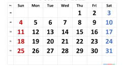 Free December 2022 Calendar with Week Numbers