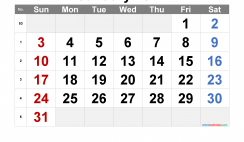 Free Printable January 2021 Calendar with Week Numbers