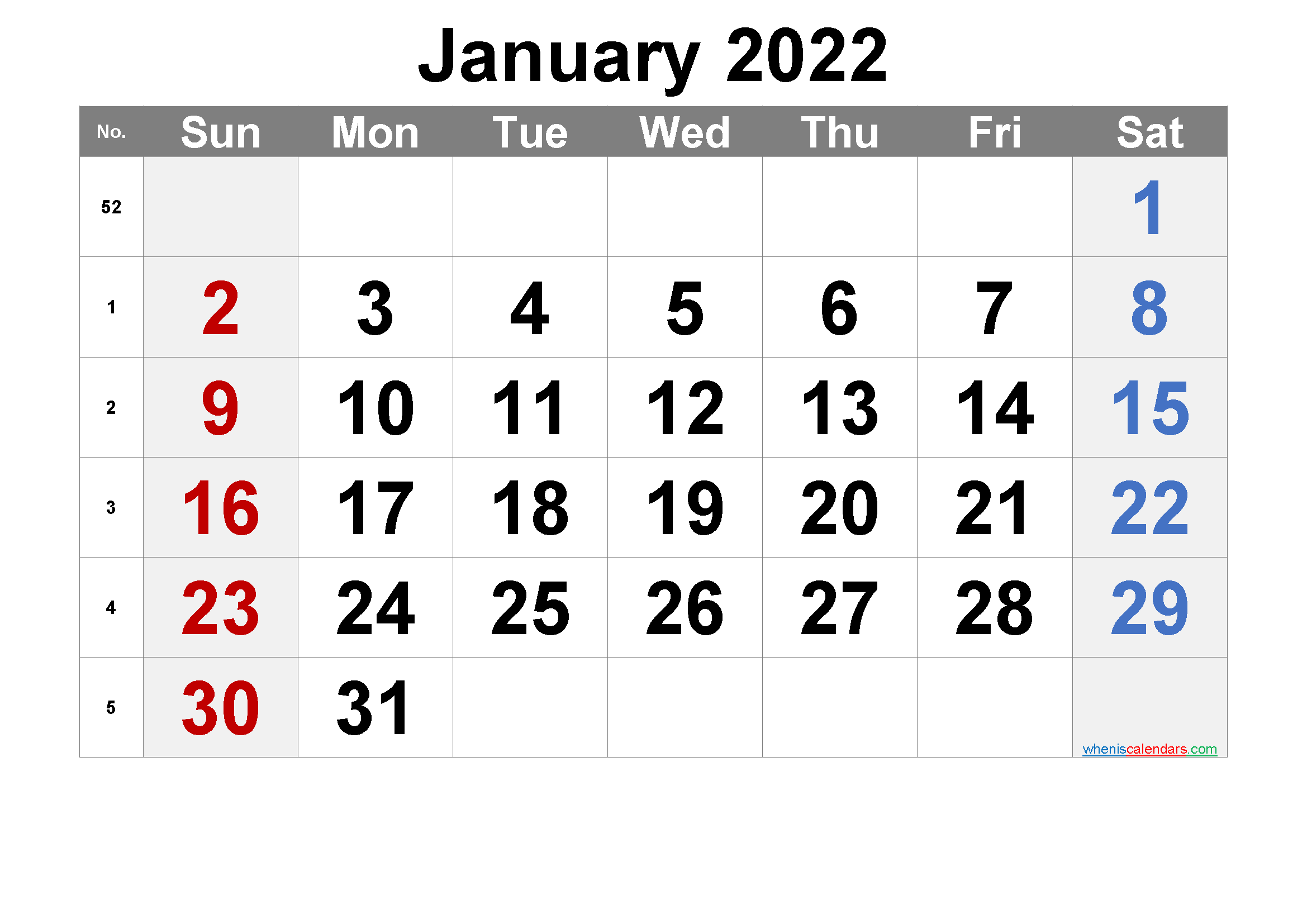 free-january-2022-calendar-with-week-numbers