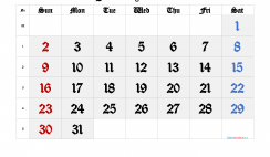 Printable January 2022 Calendar with Week Numbers