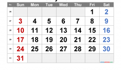 Free Printable July 2022 Calendar with Week Numbers