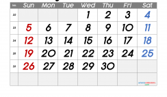Free Printable June 2022 Calendar with Week Numbers