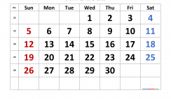 Free June 2022 Calendar with Week Numbers