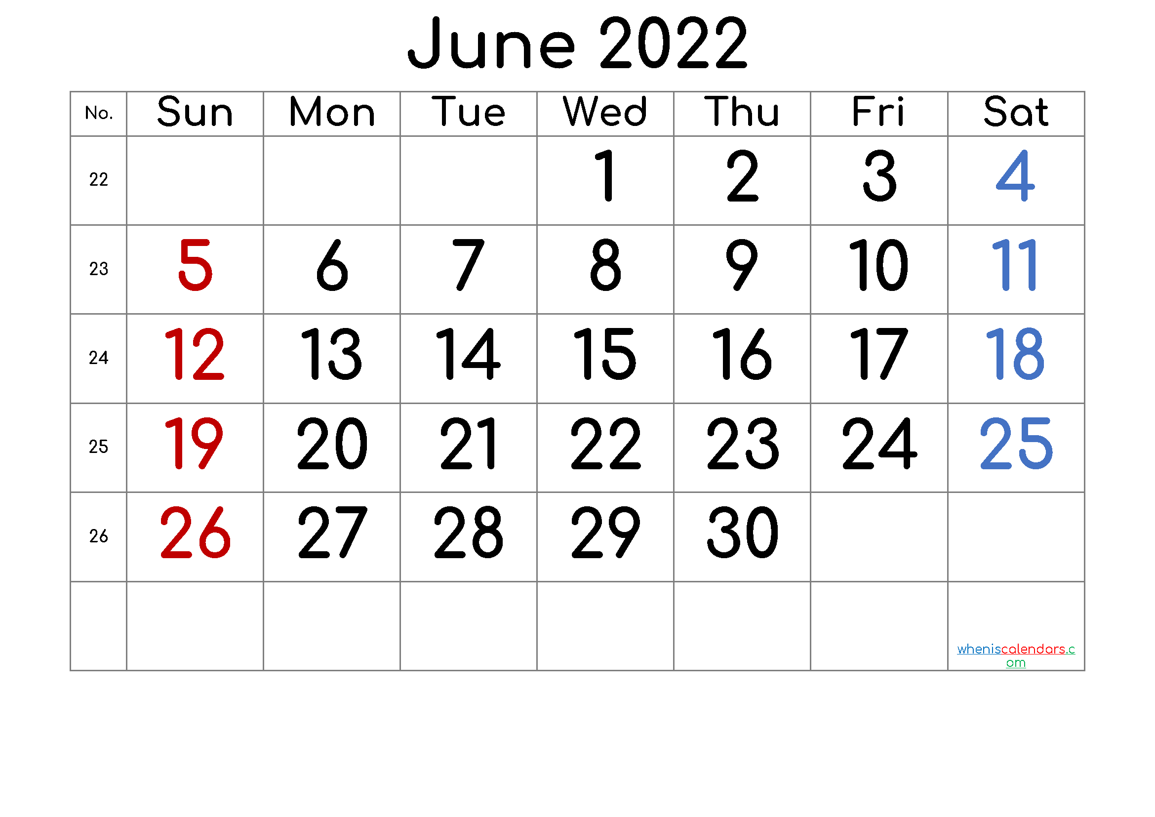 June 2022 Regents Schedule Free Printable Calendar 2022 June - 6 Templates