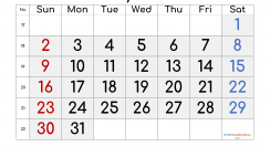 Printable May 2021 Calendar with Week Numbers
