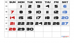 Printable November 2021 Calendar with Week Numbers