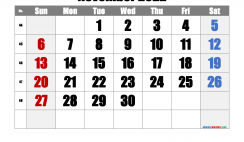 Free November 2022 Calendar with Week Numbers