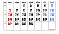 Printable Calendar 2022 November