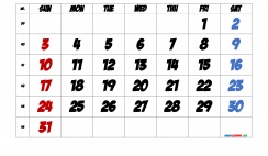 Free October 2021 Calendar with Week Numbers