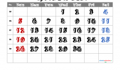 Free Printable September 2021 Calendar with Week Numbers
