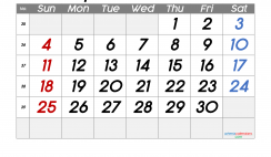 Free Printable September 2022 Calendar with Week Numbers