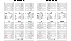 2020 and 2021 Calendar Printable