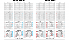 2020 and 2021 Calendar Printable PDF