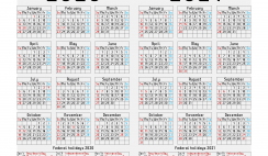 2020 Calendar 2021 Printabe