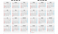 Printable 2020 and 2021 Calendar Landscape