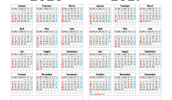 Printable Calendar 2020 and 2021