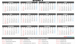 Free Printable 2021 Calendar with Holidays