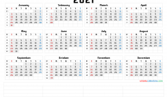 Free Printable 2021 Calendar Templates
