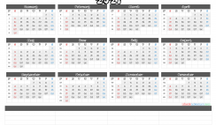 Free Printable 2021 Yearly Calendar with Week Numbers