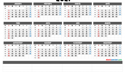 Free Printable 2021 Calendar by Month