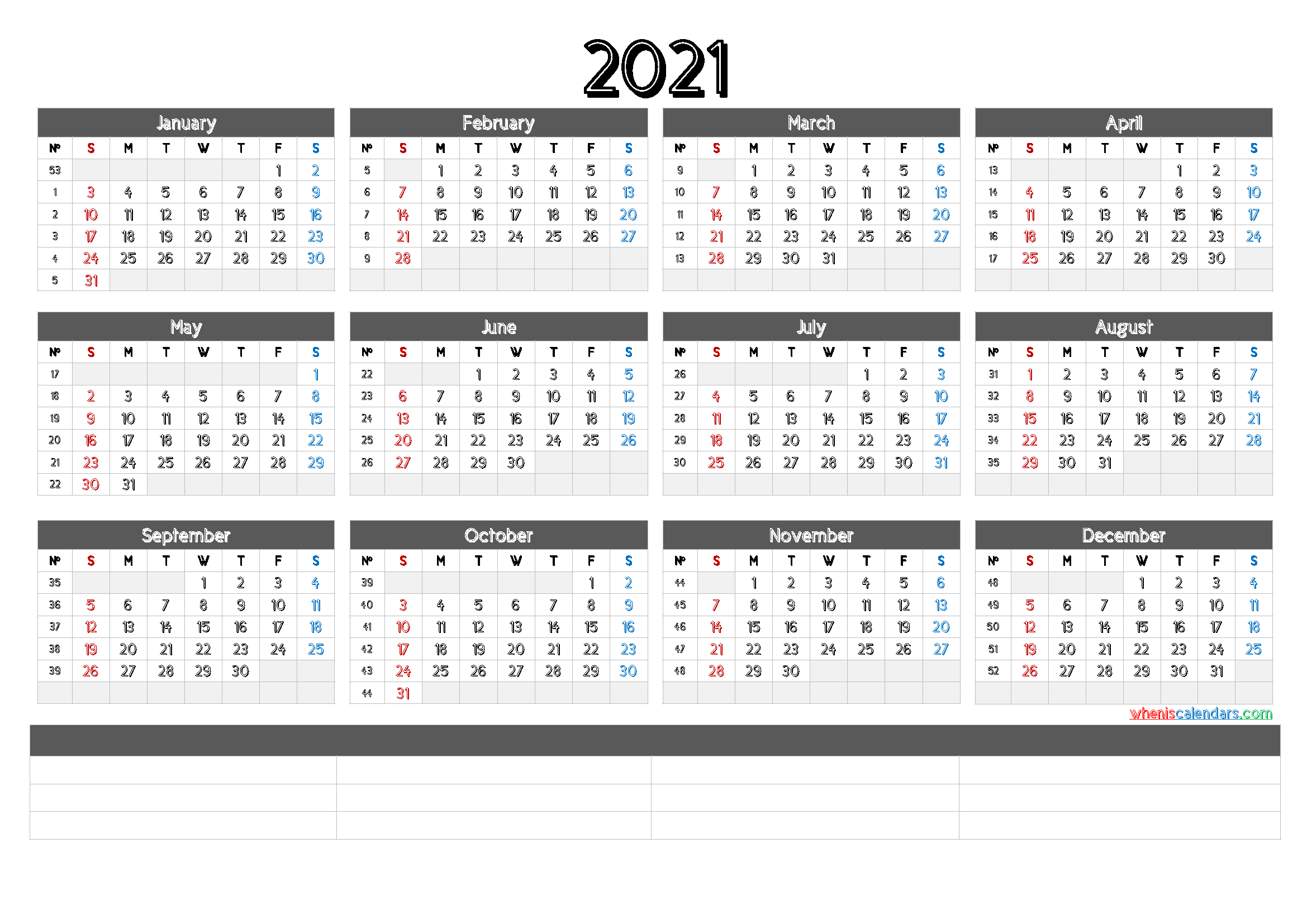 Cute Printable Calendar 2021 Premium Templates