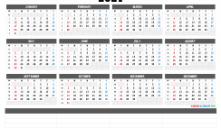 2021 Free Yearly Calendar Template Word