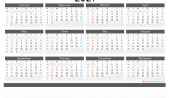 Downloadable 2021 Monthly Calendar