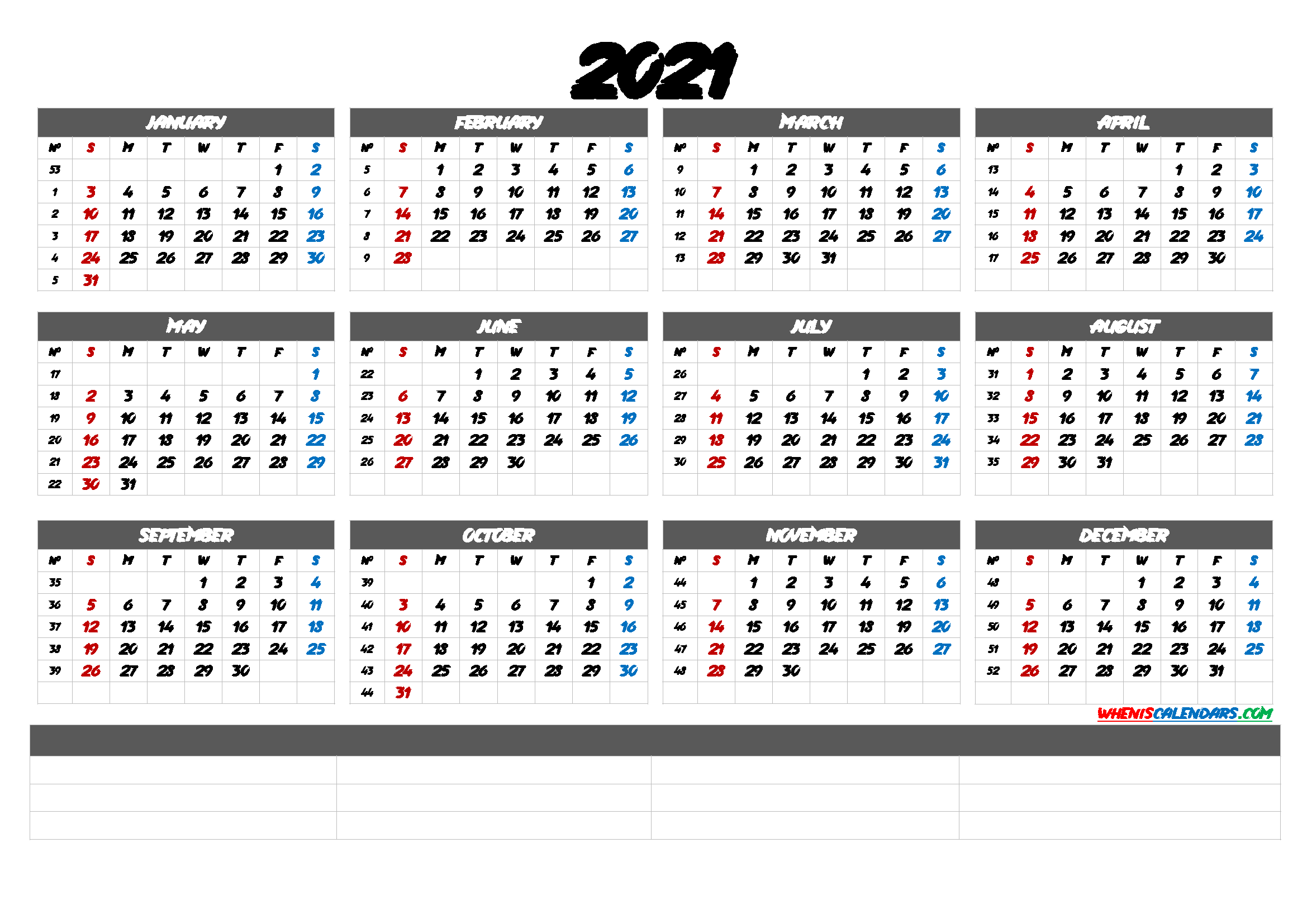Free Cute Printable Calendar 2021 (6 Templates) - Free ...