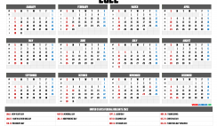 Free Printable 2022Yearly Calendar
