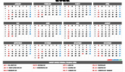 Printable 2022 Calendar with Holidays in U.S.
