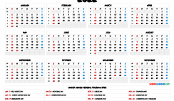 2022 One Page Calendar Printable