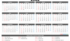 Free Printable 12 Month Calendar 2022