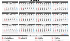Free 2022 Yearly Calendar Printable