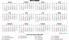 Free Printable Calendar 2022 PDF