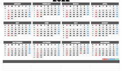 2022 Free Printable Yearly Calendar