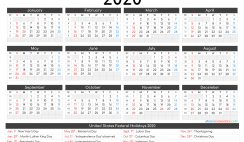 Printable Calendar 2020 pdf