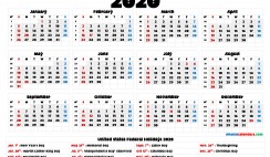 Free Printable 2020 Calendar Templates