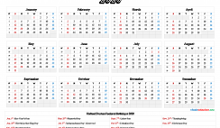 2020 Calendar with Week Numbers