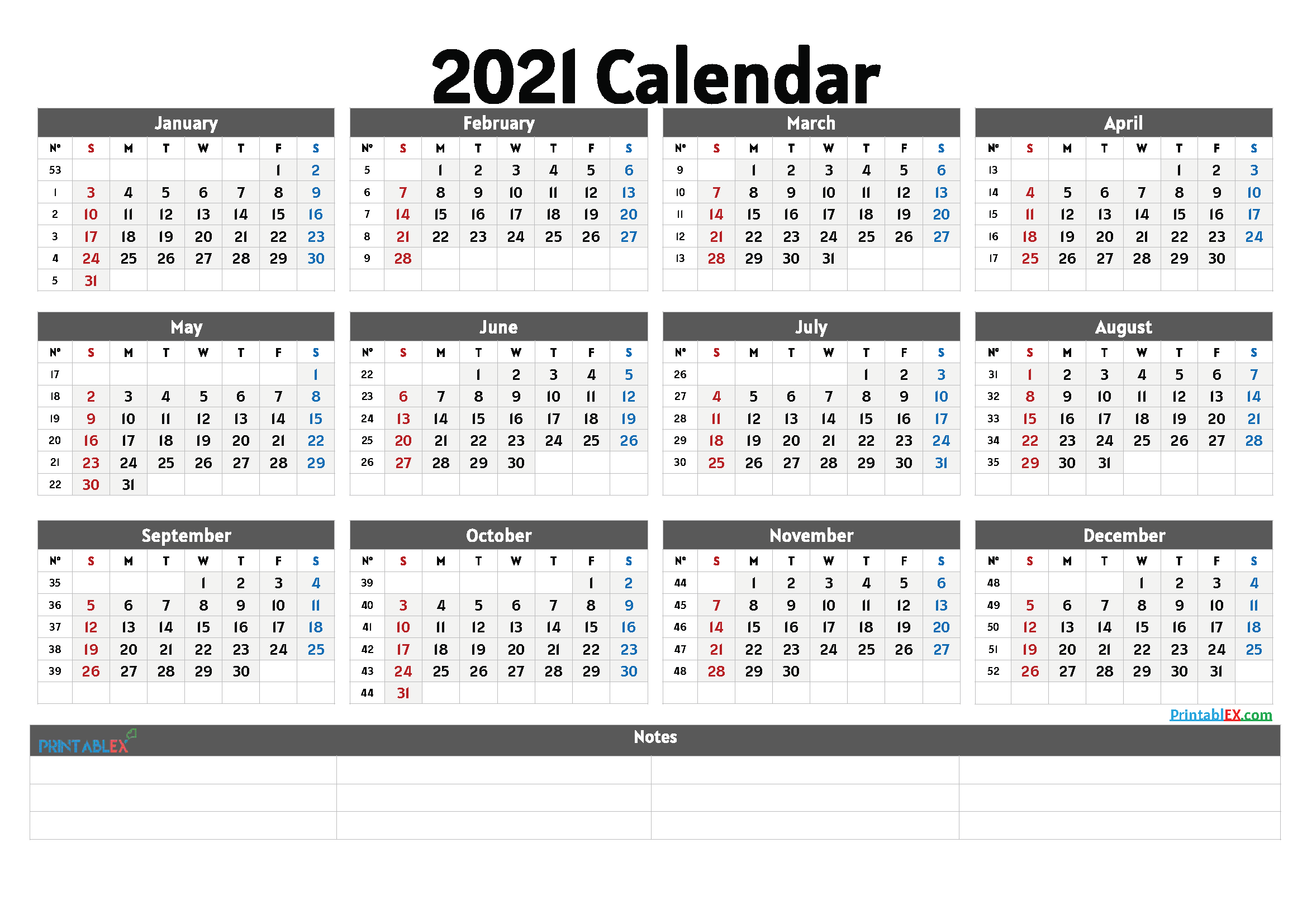 Cute Printable Calendar 2021 - 21ytw27 - Free Printable ...