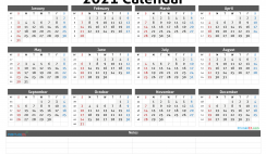 Printable 2021 Calendar by Month