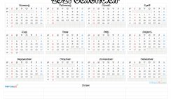 2021 Annual Calendar Printable