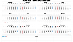 Free Cute Printable Calendar 2021