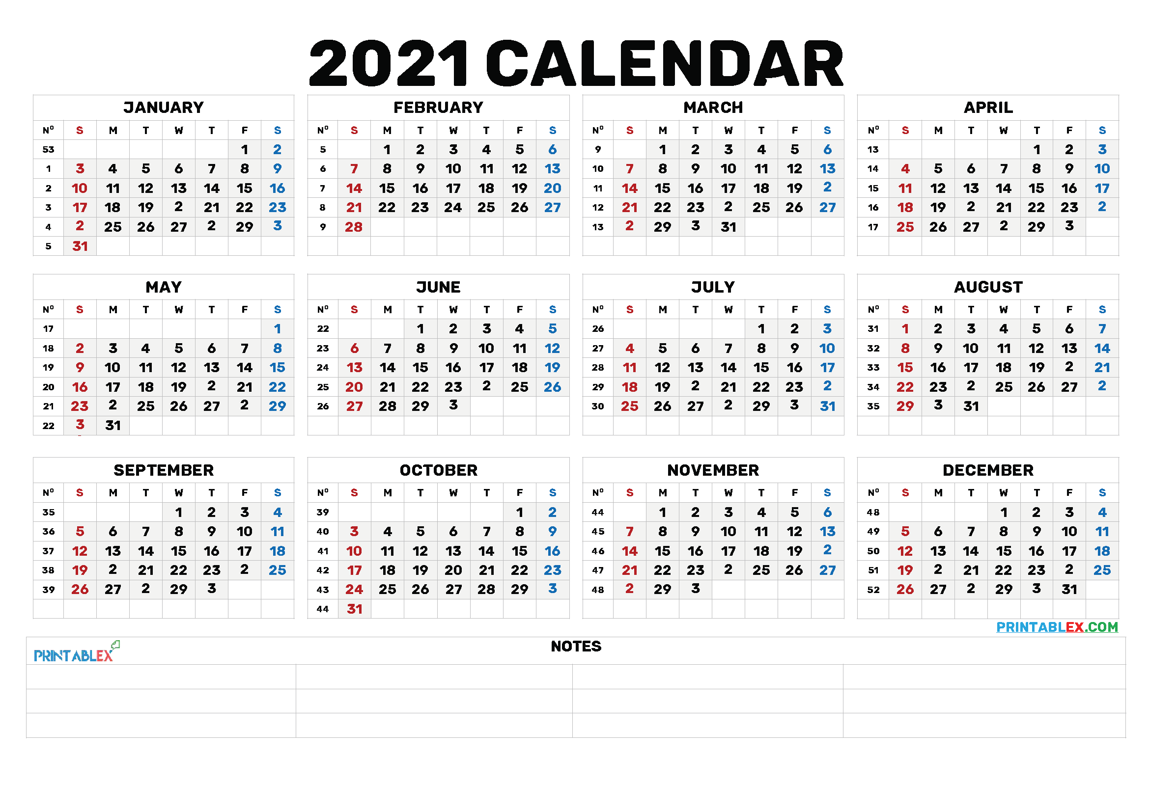 Cute Printable Calendar 2021 - 21ytw174 - Free 2020 and ...