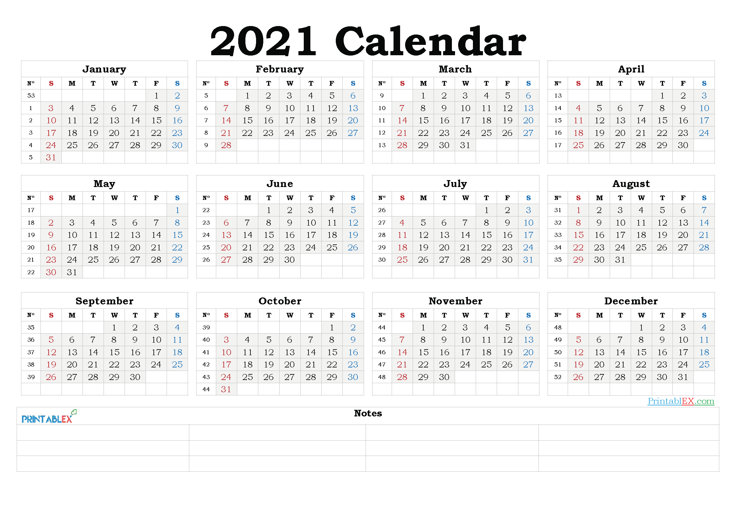 Free Downloadable 2021 Word Calendar / Free Printable ...