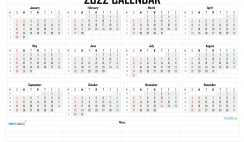 Printable 2022 Calendar by Month