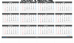 Printable 2022 Yearly Calendar with Week Numbers