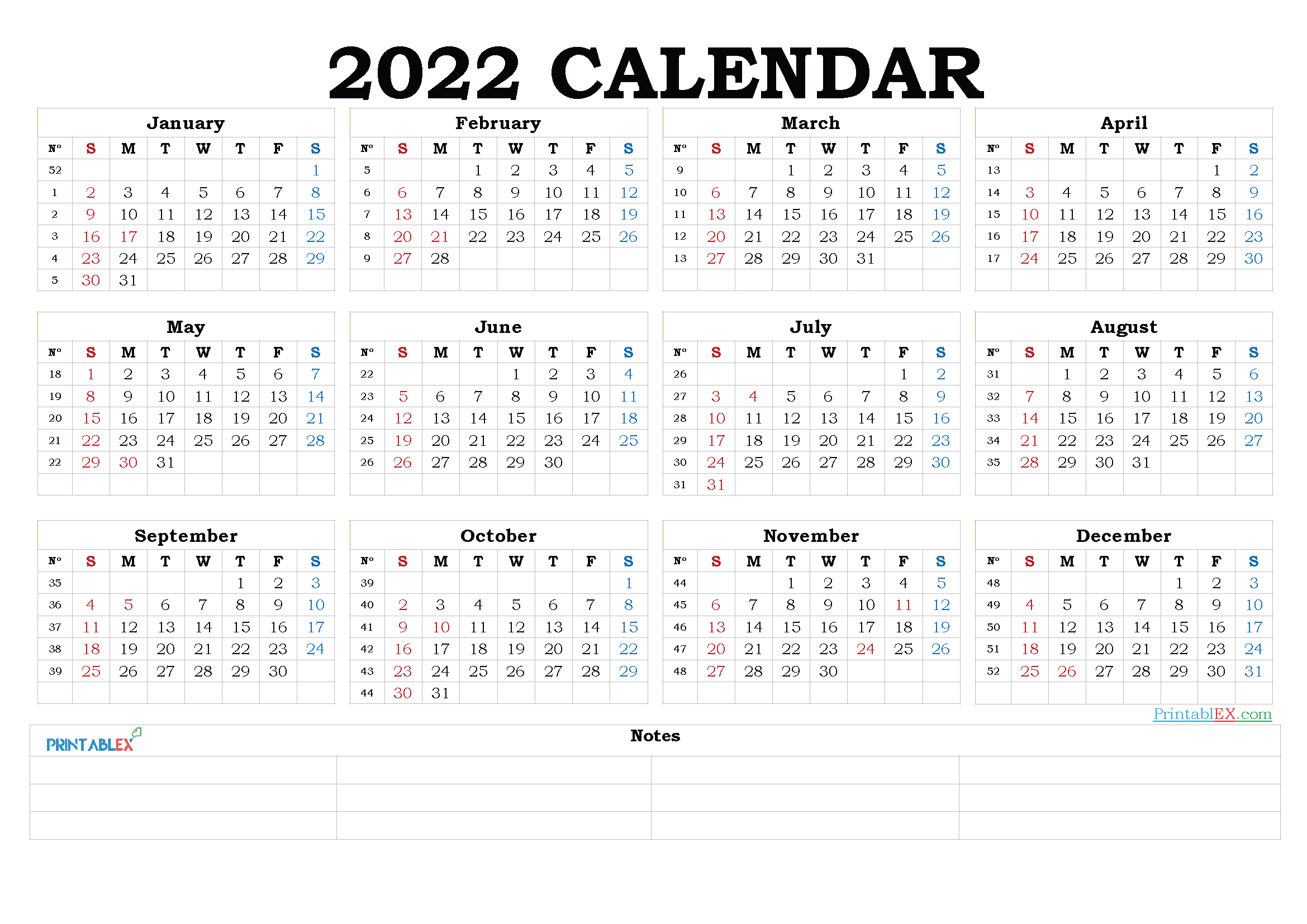 free printable 2022 calendar templates 22ytw184