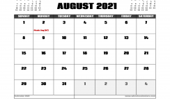 August 2021 Calendar Australia with Holidays