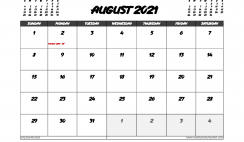 August 2021 Calendar Australia with Holidays