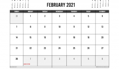 Printable February 2021 Calendar Australia